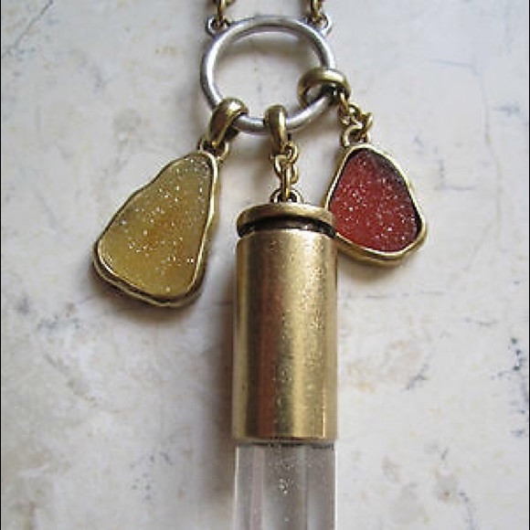 LB Bullet Casing Crystal & Geode Necklace - Picture 4 of 4